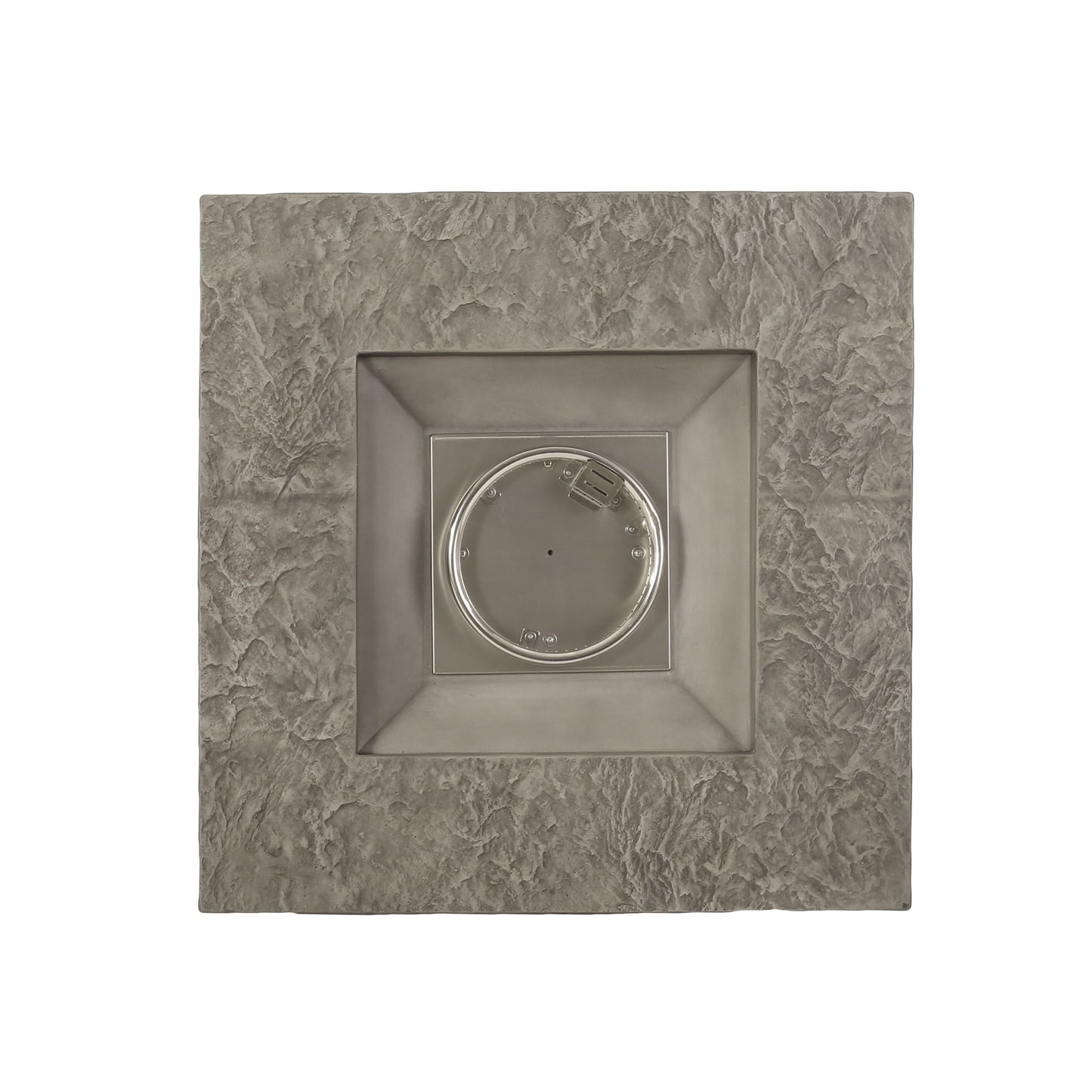 Classic Design Square Fire Pit With Top And 40, 000 Btu Heat Output - Stone Gray