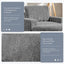 Oversized Chaise Lounge Indoor Rabbit Fur Sofa Bed With Storage Ottoman And Armrests Cup Holders With Deep Seat