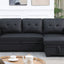 Upholstered Pull Out Sectional Sofa With Chaise