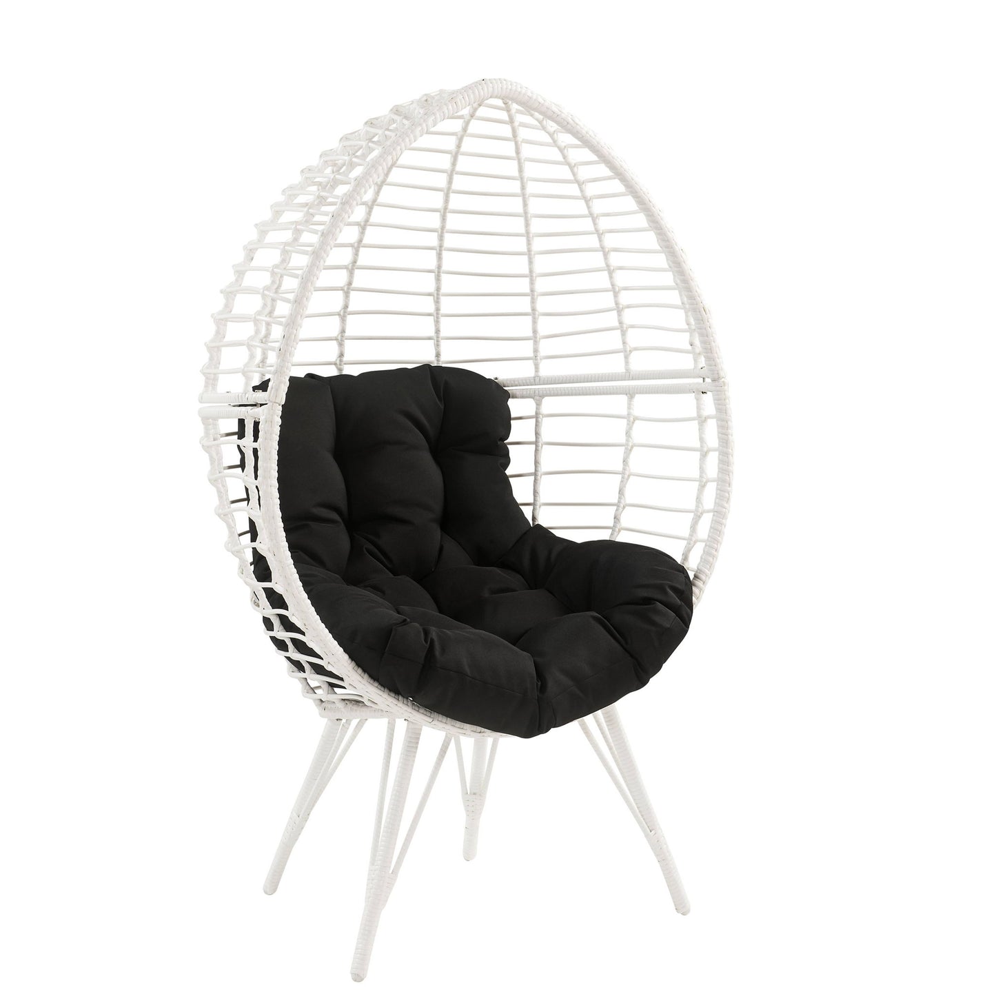 Galzed - Patio Lounge Chair - Black / White