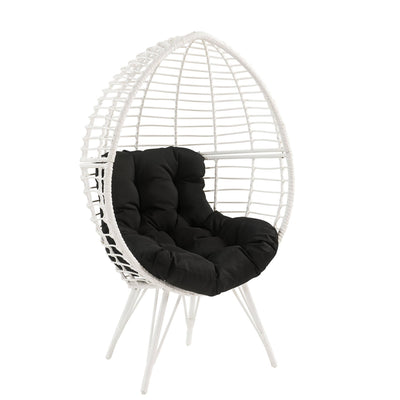 Galzed - Patio Lounge Chair - Black / White