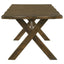Carbon - Rectangular Dining Table With X Base Design - Brown