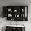 Wall Mounted Bathroom Medicine Cabinet With Double Mirrored Doors