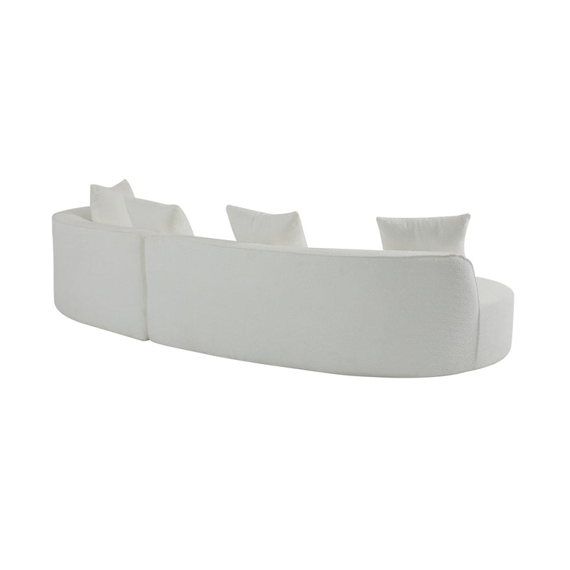 Elegant Curved Sectional Sofa With Full Foam Comfort