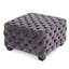 Modern Glam Ottoman With Upholstery And Button Tufted Design
