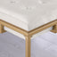 Square Counter Height Stools (Set of 2) - Beige / Gold