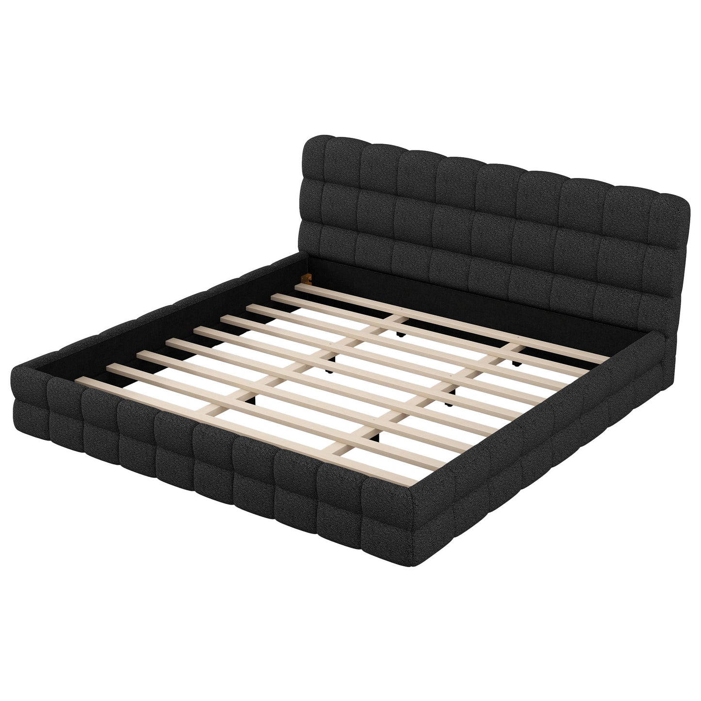 Upholstered Platform Bed With Headboard