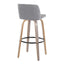 Toriano - Contemporary Fixed Height Barstool With Swivel With Round Footrest Comfort And Style (Set of 2)