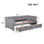 Upholstered Daybed With Ergonomic Design Backrest