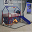 Jack - House Loft Bed With Slide And Curtain Set