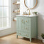 Retro Bathroom Vanity With Sink, Soft Closing Cabinet & Drawers