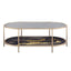 Fiorella - Marble Print Glass Table