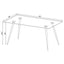 Vendas - Rectangular Glass Top Dining Table - Chrome