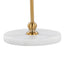 Leslie - Glam / Art Deco Floor Lamp - Gold / White