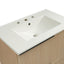 Fluted Bathroom Vanity With Ceramic Sink, Soft Close Slides