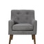 Ryder - Mid Century Modern Woven Fabric Tufted Armchair