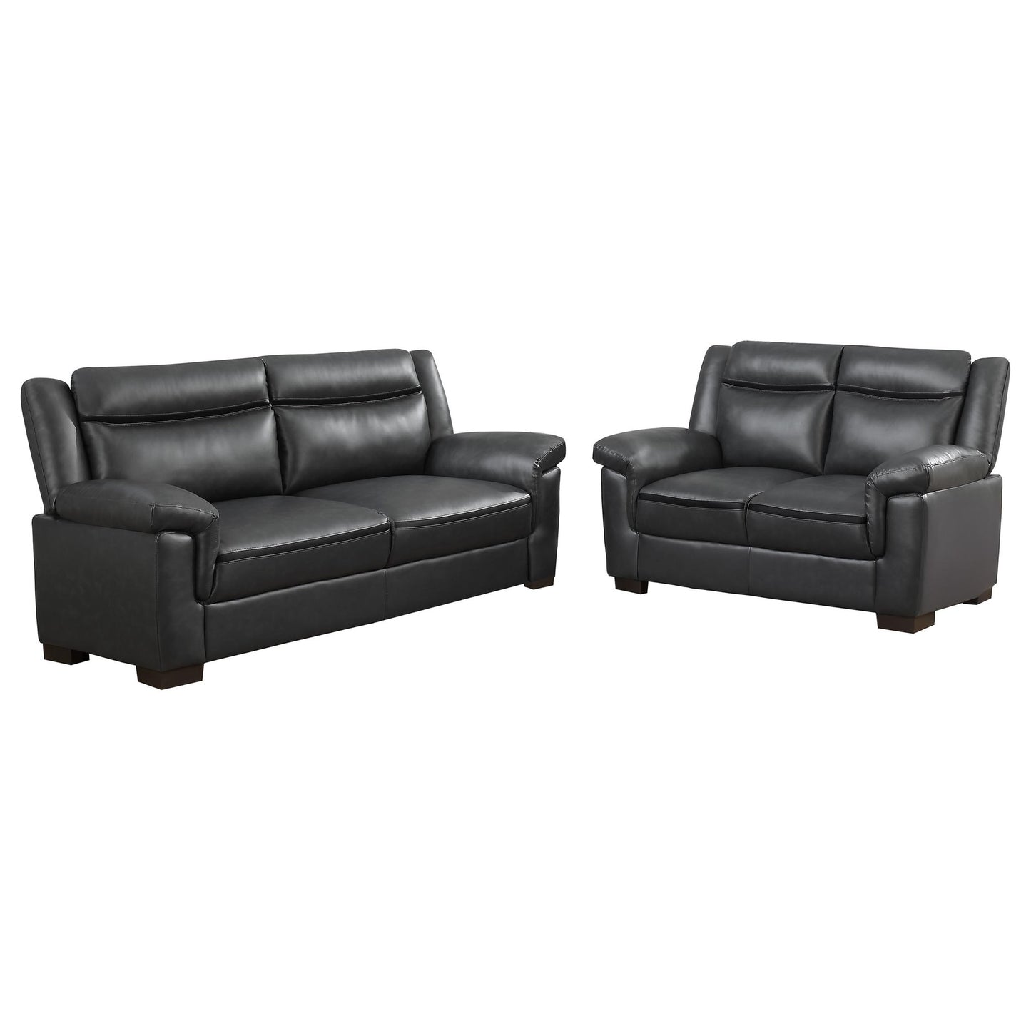 Borden - 2 Piece Living Room Set With Smooth Upholstery - Gray