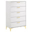 Karena - Rectangular 5 Drawer Chest - White