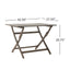 Blissique - Outdoor Foldable Wood Dining Table With Slat Design