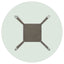 Flynn - Round Glass Top Dining Table - Brown