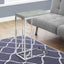 Accent Table, C - Shaped, Tempered Glass, Stylish Design Contemporary & Modern