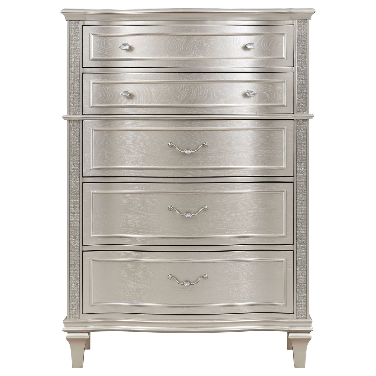 Katerina - 5 Drawer Chest With Hidden Drawer - Oak