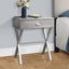 Accent Side X Table, Storage Drawer, Contemporary & Modern