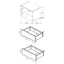 2 Drawer Nightstand With Drawer - Brown