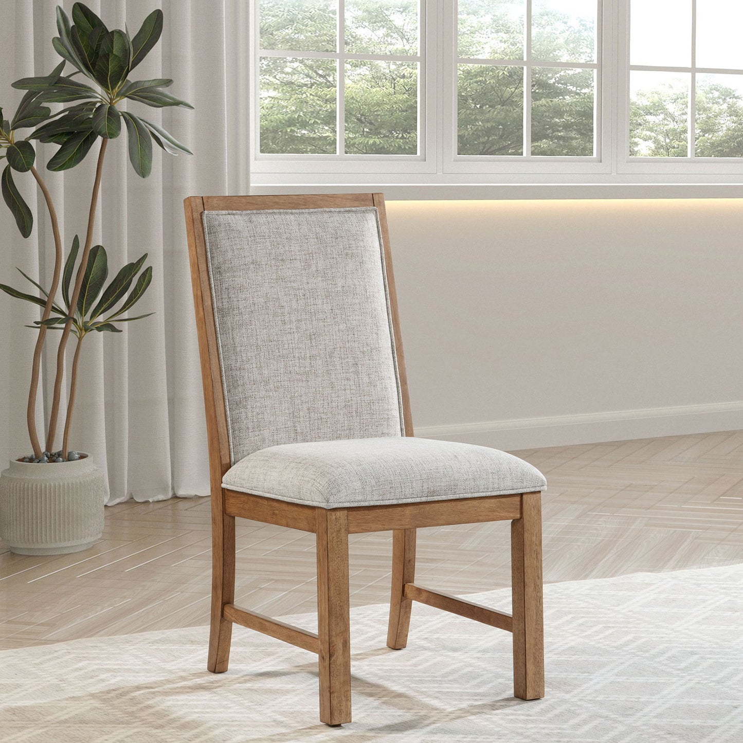Survista - Upholstered Dining Side Chair (Set of 2) - Brown