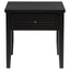 Sutter - 1 Drawer Square End Table - Dark Brown
