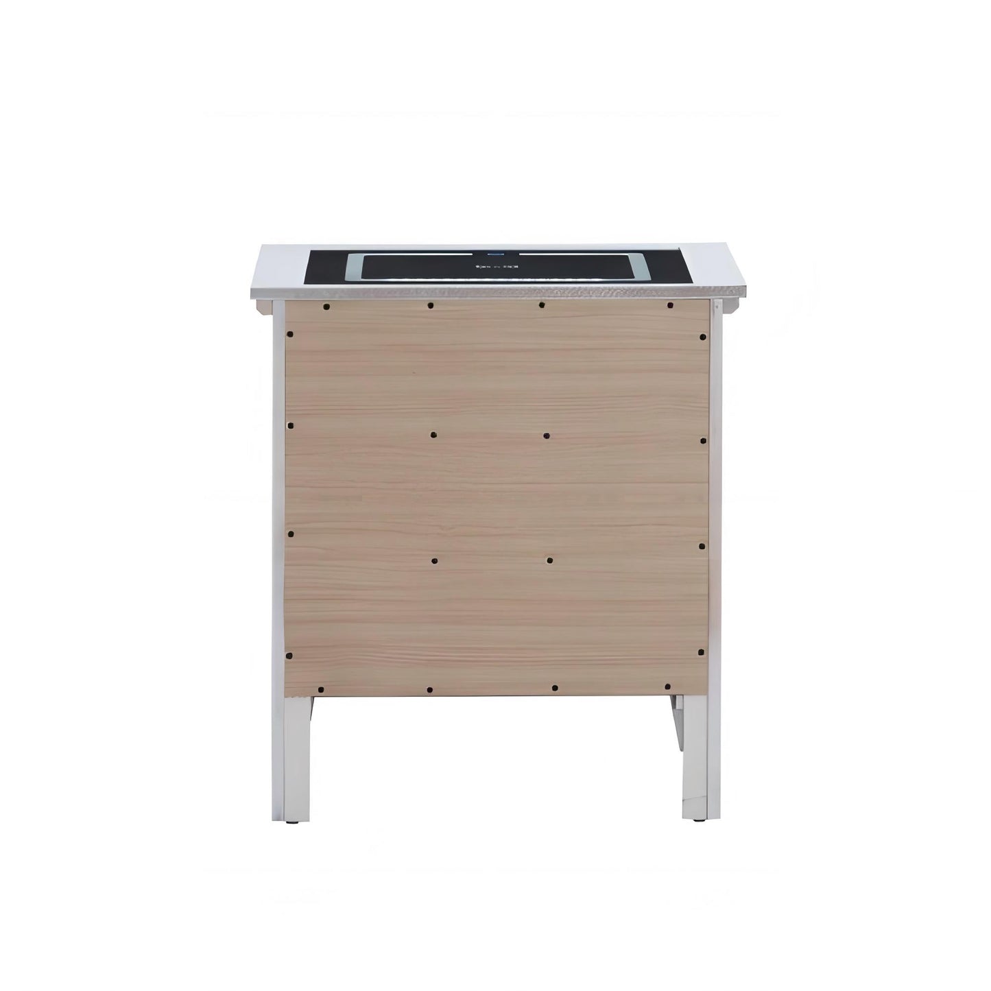 Hammond - Smart 3 Drawer Nightstand With USB Charging And Integrated Speakers - White