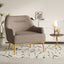 Modern Elegance Accent Chair With Curved Backrest