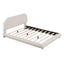 Upholstered Platform Bed With Thick Solid Frame And Stylish Curve-Shaped Design
