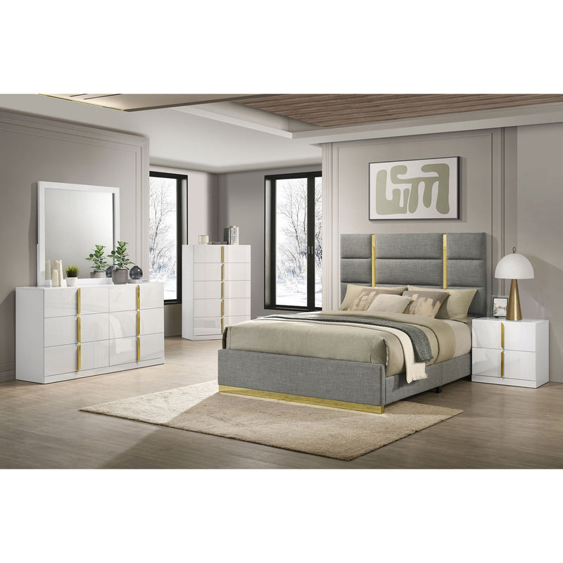 Lauryn - 6 Drawer Dresser With Mirror - Gloss White