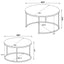 Hanover - 2 Piece Round Nesting Coffee Tables - Gray