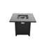 Powder Coated Fire Pit With Top - Black