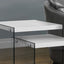 Accent Nesting Table Clear Tempered Glass For Living Room (Set of 2)