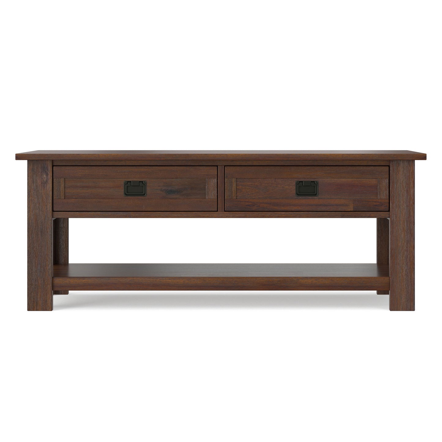 Monroe - Rectangular Coffee Table With Drawers - Brown