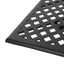 Outdoor Aluminum Dining Table With Lattice Design And Center Umbrella Hole - Black