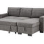 Estelle - Fabric Reversible Sleeper Sectional With Storage Chaise Drop-Down Table 2 Cup Holders And 2 USB Ports