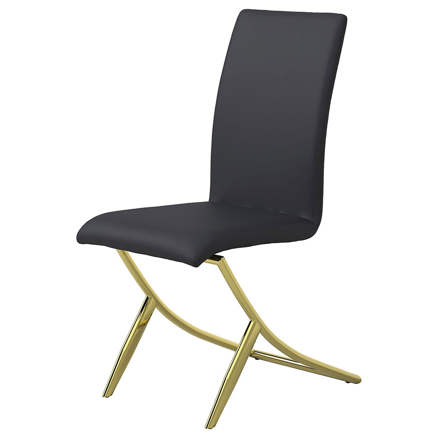Dining Chairs (Set of 2) - Black / Gold