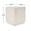 Chic Modern Mgo Cube Side Table With Fluted Design - Antique Brown