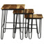 3 Piece Nesting Table With Hairpin Legs - Brown