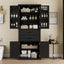 Multi Functional Storage Cabinet With Adjustable Shelves, 2 Drawers, Door Shelves