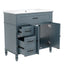 Bathroom Vanity With Sink, 2 Doors 2 Drawers, Freestanding Design