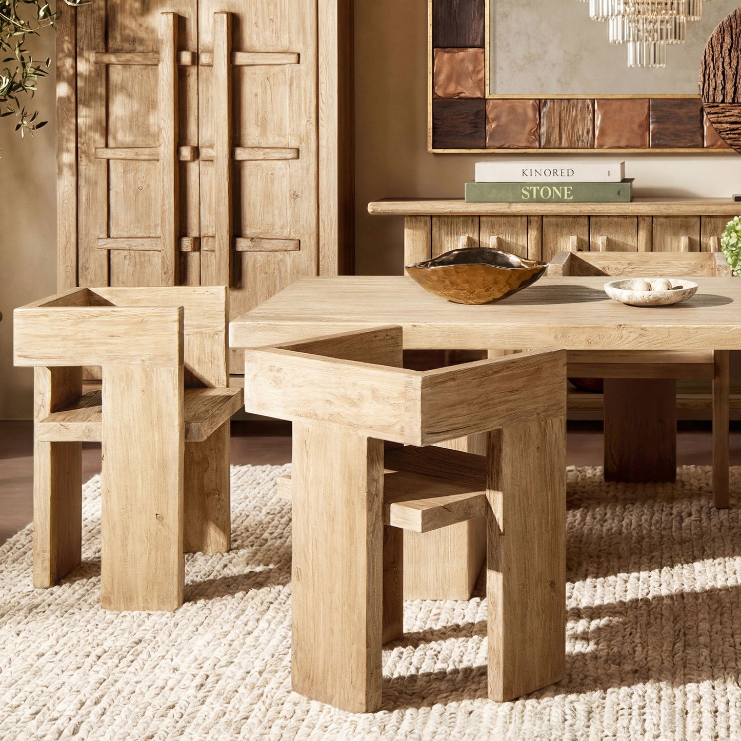 Avenel - Sculptural Block Accent Chair