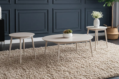 Nolan - 3 Piece Occasional Set (1 Coffee & 2 End Tables) - White