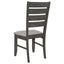 Padded Seat Side Chairs With Tapered Slats (Set of 2)