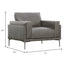Transitional Fabric Chair - Dark Gray