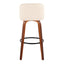 Toriano - Mid Century Modern Fixed Height Barstool Swivel And Round Footrest (Set of 2)